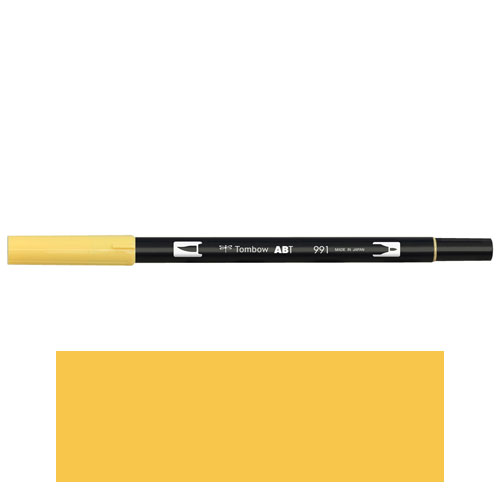 【トンボ鉛筆】ＡＢＴ　デュアルブラッシュペン　水彩　マーカー　カラーペン　ツインタイプ　DUALBRUSH　単色（ライトオーカー） １本/AB-T991