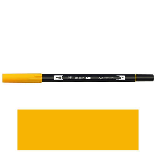 【トンボ鉛筆】ＡＢＴ　デュアルブラッシュペン　水彩　マーカー　カラーペン　ツインタイプ　DUALBRUSH　単色（クロムオレンジ） １本/AB-T993