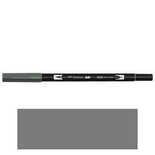 【トンボ鉛筆】ＡＢＴ　デュアルブラッシュペン　水彩　マーカー　カラーペン　ツインタイプ　DUALBRUSH　単色（クールグレー12） １本/AB-TN35