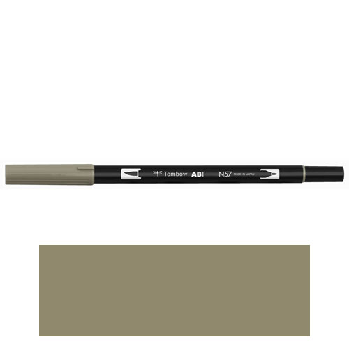 【トンボ鉛筆】ＡＢＴ　デュアルブラッシュペン　水彩　マーカー　カラーペン　ツインタイプ　DUALBRUSH　単色（ウォームグレー5） １本/AB-TN57