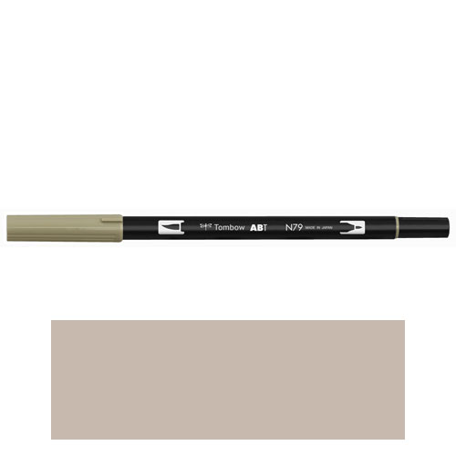 【トンボ鉛筆】ＡＢＴ　デュアルブラッシュペン　水彩　マーカー　カラーペン　ツインタイプ　DUALBRUSH　単色（ウォームグレー2） １本/AB-TN79