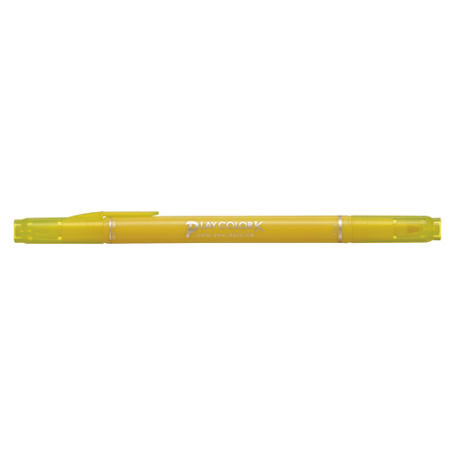 【トンボ鉛筆】水性サインペン　プレイカラーＫ　ツインタイプ　0.3＋0.8ｍｍ　きいろ １本/WS-PK03