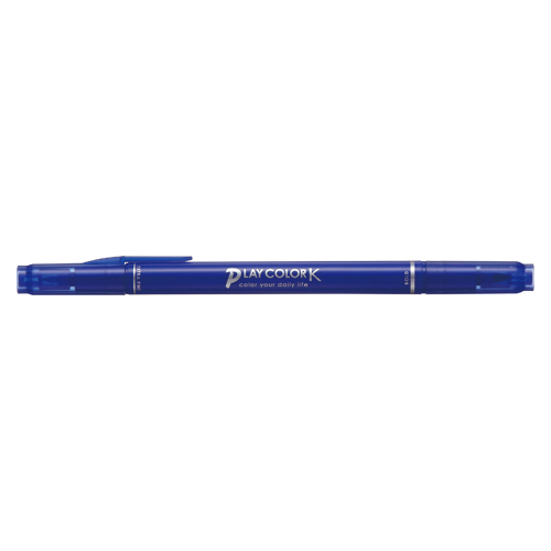 【トンボ鉛筆】水性サインペン　プレイカラーＫ　ツインタイプ　0.3＋0.8ｍｍ　あいいろ １本/WS-PK17