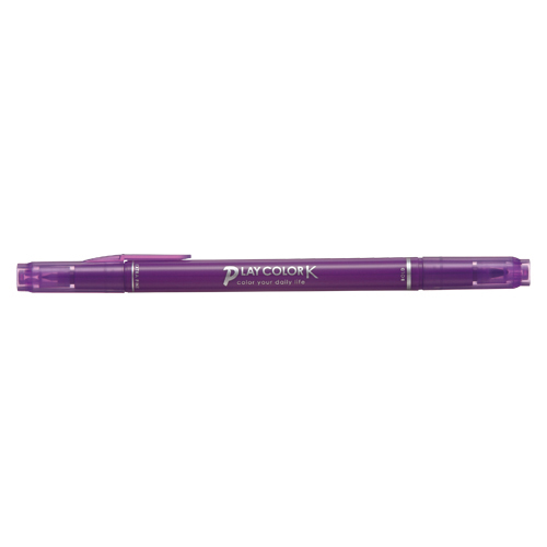 【トンボ鉛筆】水性サインペン　プレイカラーＫ　ツインタイプ　0.3＋0.8ｍｍ　すみれいろ １本/WS-PK19