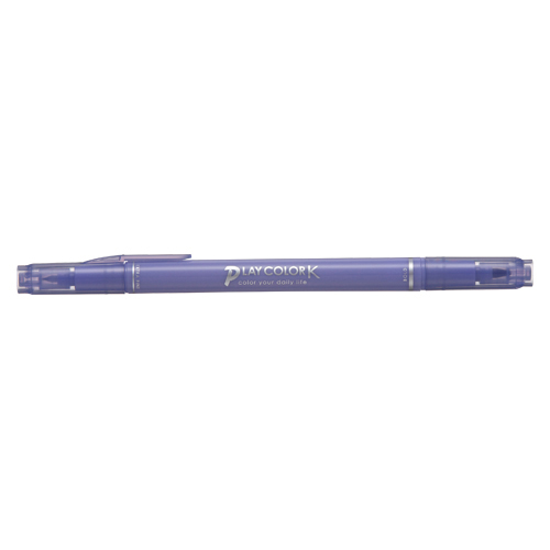 【トンボ鉛筆】水性サインペン　プレイカラーＫ　ツインタイプ　0.3＋0.8ｍｍ　ふじいろ １本/WS-PK21