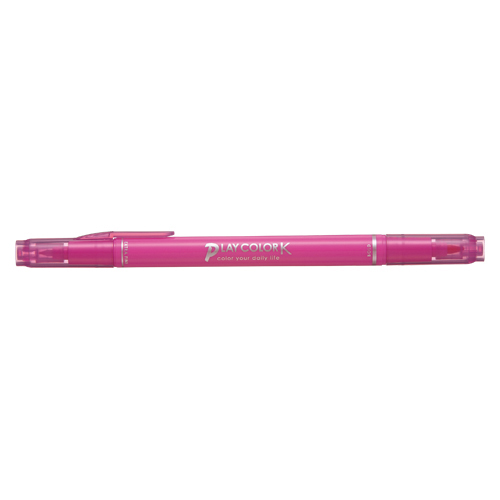 【トンボ鉛筆】水性サインペン　プレイカラーＫ　ツインタイプ　0.3＋0.8ｍｍ　プリンセスピンク １本/WS-PK60
