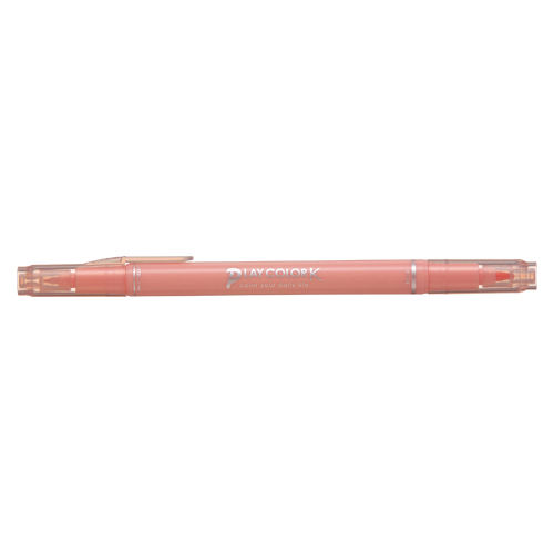 【トンボ鉛筆】水性サインペン　プレイカラーＫ　ツインタイプ　0.3＋0.8ｍｍ　コーラルピンク １本/WS-PK78