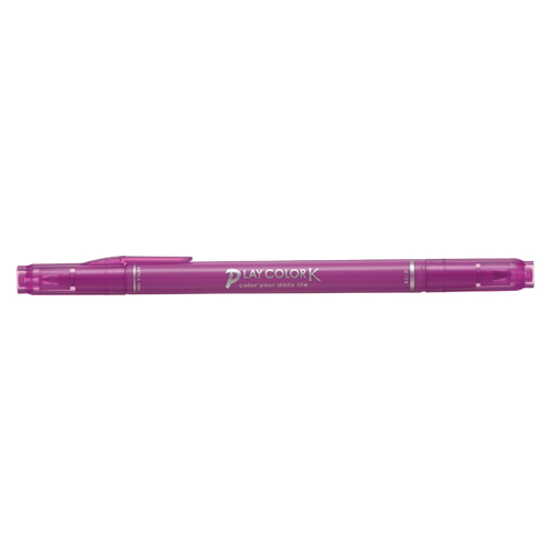 【トンボ鉛筆】水性サインペン　プレイカラーＫ　ツインタイプ　0.3＋0.8ｍｍ　ラズベリー １本/WS-PK81