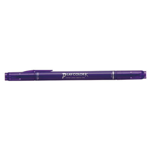 【トンボ鉛筆】水性サインペン　プレイカラーＫ　ツインタイプ　0.3＋0.8ｍｍ　グレープ １本/WS-PK82