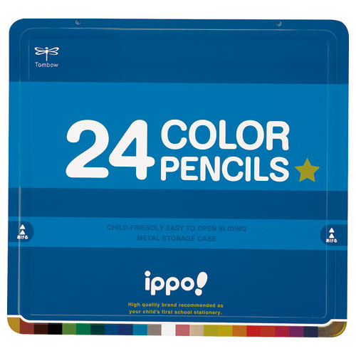 【トンボ鉛筆】色鉛筆　２４色　丸軸　［Ｎｏ２９］（ブルー） ２４色セット/CL-RPM0424C