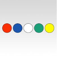 【ニチバン】カラーラベル　一般用　一般用（混色）　規格：円型（赤，青，白，緑，黄） １Ｐ/ML-120