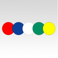 【ニチバン】カラーラベル　一般用　一般用（混色）　規格：円型（赤，青，白，緑，黄） １Ｐ/ML-121