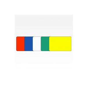 【ニチバン】カラーラベル　一般用　一般用（混色）　規格：角型（赤，青，白，緑，黄） １Ｐ/ML-122