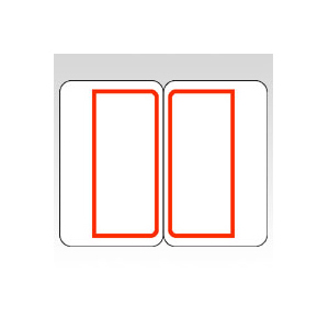 【ニチバン】マイタック［Ｒ］　インデックス　１Ｐ入数（片）：２０シート（１８０片）（赤枠） １Ｐ/ML-133R