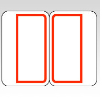【ニチバン】マイタック［Ｒ］　インデックス　１Ｐ入数（片）：２０シート（２４０片）（赤枠） １Ｐ/ML-132R