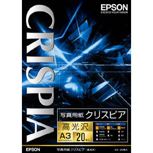 【エプソン】写真用紙クリスピア　Ａ３　２０枚入り １個/KA320SCKR