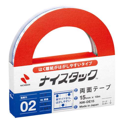 【ニチバン】はく離紙がはがしやすいタイプ　両面テープ １巻/NW-DE15