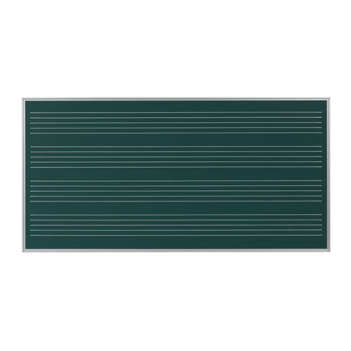 メーカー直送品　スチールグリーン　五線黒板　