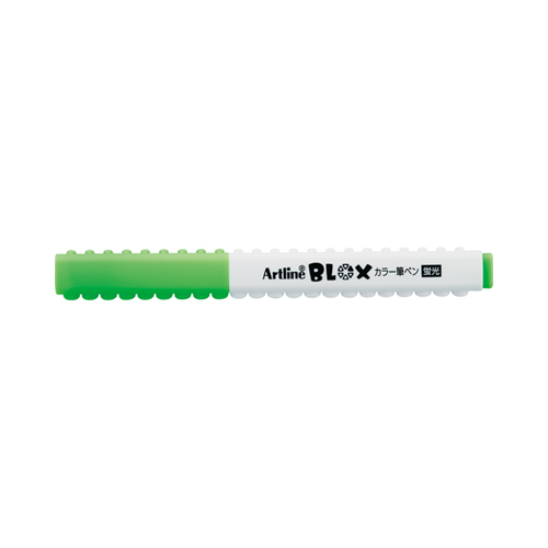 【シヤチハタ】アートライン　ＢＬＯＸ　ブロックス　カラー筆ペン　蛍光（グリーン） １本/KTX-FF-G