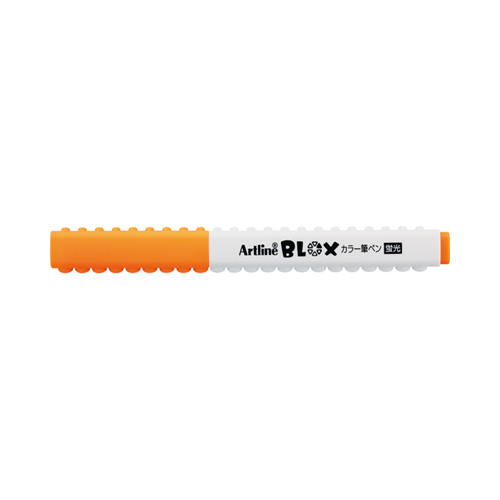 【シヤチハタ】アートライン　ＢＬＯＸ　ブロックス　カラー筆ペン　蛍光（オレンジ） １本/KTX-FF-OR