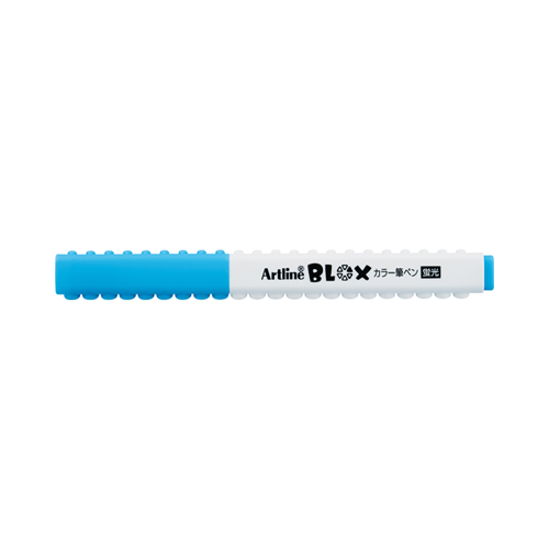 【シヤチハタ】アートライン　ＢＬＯＸ　ブロックス　カラー筆ペン　蛍光（ブルー） １本/KTX-FF-B