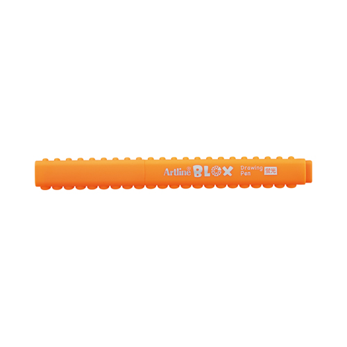 【シヤチハタ】アートライン　ＢＬＯＸ　ブロックス　水性サインペン　蛍光（オレンジ） １本/KTX-200F-OR