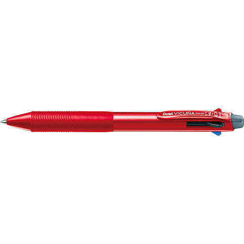 【ぺんてる】ビクーニャ　多機能ペン　３色ボールペン０．５（黒・赤）＋シャープペン０．５（レッド） １本/BXW455B