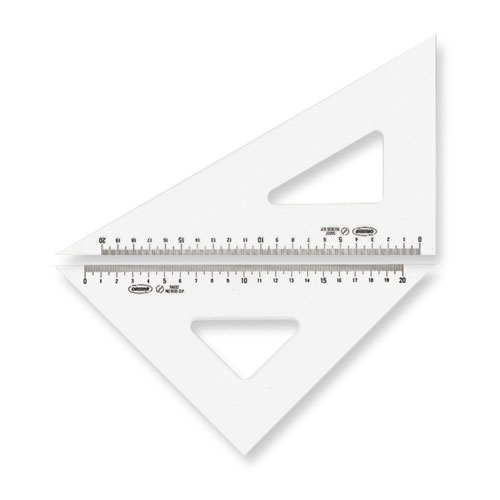 【共栄プラスチック】メタクリル三角定規　２４ｃｍ １個/A-820