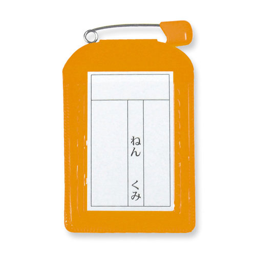 【共栄プラスチック】名札カバー　色物角型（オレンジ） １０枚/C-6-10-O