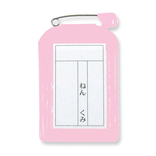 【共栄プラスチック】名札カバー　色物角型（ピンク） １０枚/C-6-10-P