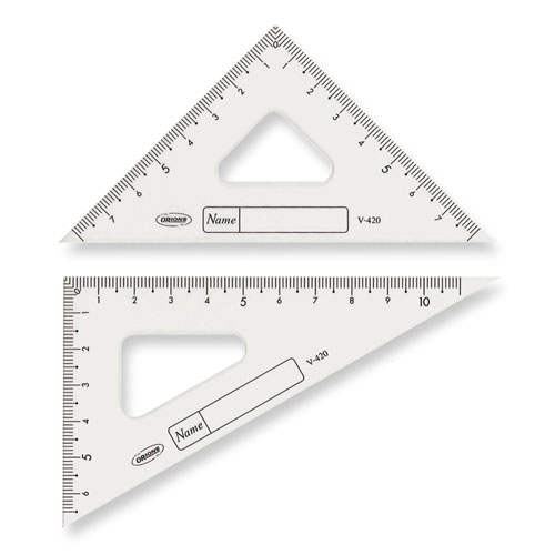 【共栄プラスチック】ＧＡＫＵＮＯアクリル三角定規　１２ｃｍ型 １個/V-420