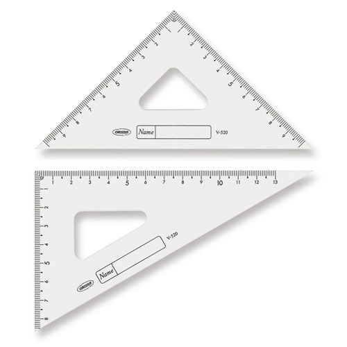 【共栄プラスチック】ＧＡＫＵＮＯアクリル三角定規　１５ｃｍ型 １個/V-520