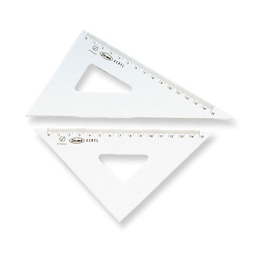 【共栄プラスチック】メタクリル三角定規　１８ｃｍ １個/A-620