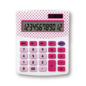 【アスカ】ドット電卓（ピンク） １台/C1219P