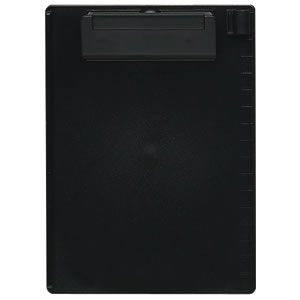 【オープン】クリップボード（プラスチッククリップ）　Ａ６判タテ型（黒） １枚/CB-500-BK
