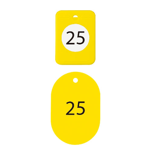 クロークチケット　２１〜４０　黄　（黄色）