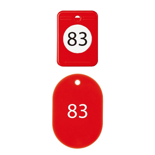 【オープン】クロークチケット　８１〜１００（赤） １箱/BF-154-RD