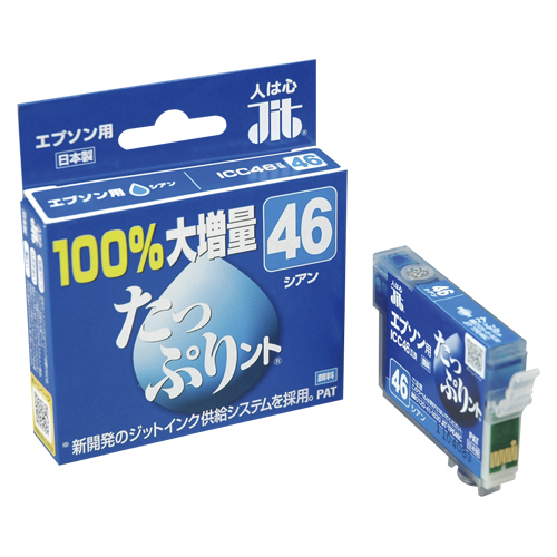 【ジット】汎用　インクジェットカートリッジ　たっぷりント １個/JIT-TPE46C