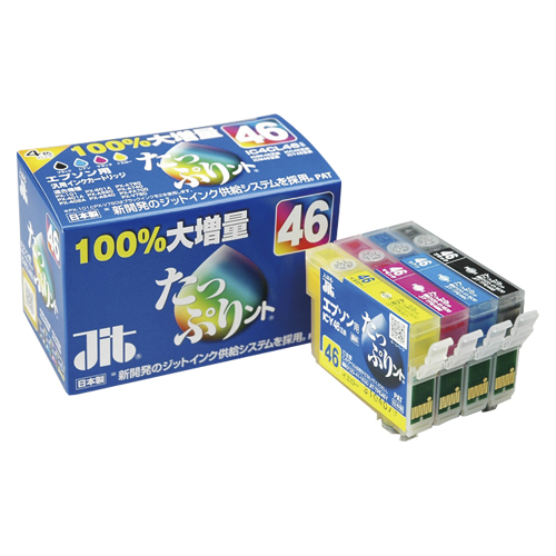 【ジット】汎用　インクジェットカートリッジ　たっぷりント １セット/JIT-TPE464P