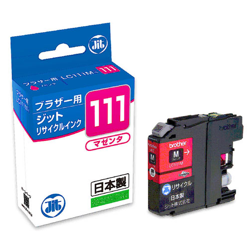 【ジット】インクジェットカートリッジ JIT B111M (LC111M) ブラザー用 リサイクル　ＨＷＪＩ０６７ １個/JIT-B111M