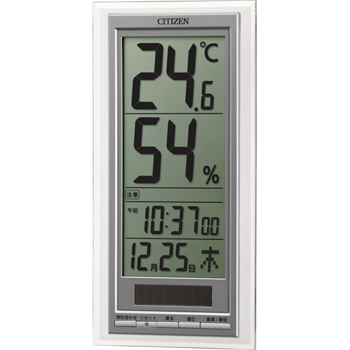 デジタル温湿度計　ライフナビＤ２０４Ａ（シルバーメ・・・