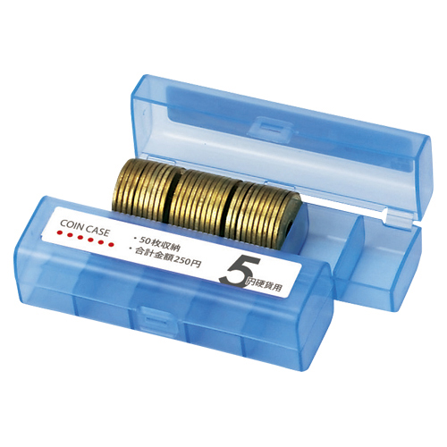 【オープン】コインケース　５０枚収納　５円硬貨用（青） １個/M-5