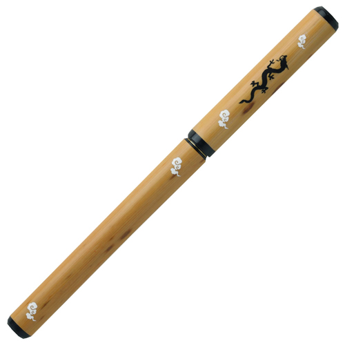 天然竹筆ペン　伝統柄　龍　
