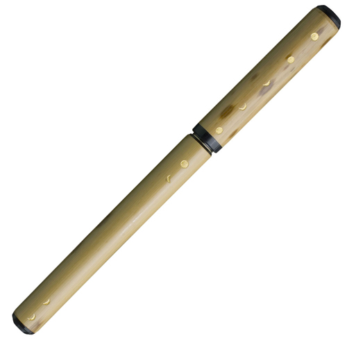 天然竹筆ペン　伝統柄　月（桐箱入）　