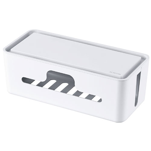 【エレコム】送料無料　直送　ケーブルボックス　コードボックス　小型　ＥＫＣ－ＢＯＸ００３ＷＨ（ホワイト） １個/EKC-BOX003WH