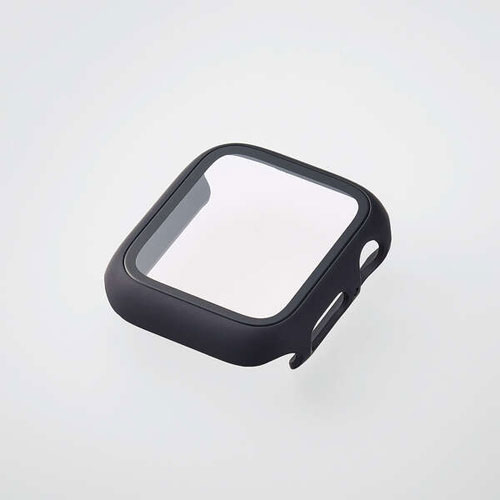 【エレコム】直送　アップルウォッチ　４０ｍｍ　フルカバー　ケース　ゴリラガラス　表面硬度１０Ｈ　側面マット（ブラック） １個/AW-20SFCGOBK