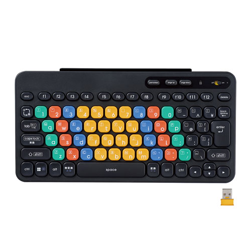 【エレコム】直送　ワイヤレスキーボード　無線　２．４ＧＨｚ　コンパクト　カラー（ブラック） １台/TK-FS10DMKBK