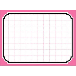 【ササガワ】ＰＯＰ用紙　ピンク枠　大 １００枚/12-2052