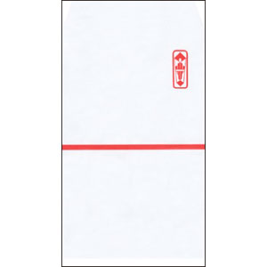 【ササガワ】のし袋　赤棒 ３００枚/5-701