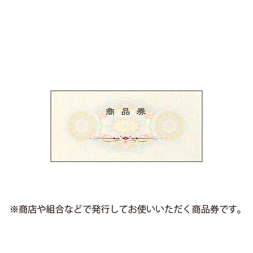 【ササガワ】商品券　横書用　金額なし　裏無字/9-307